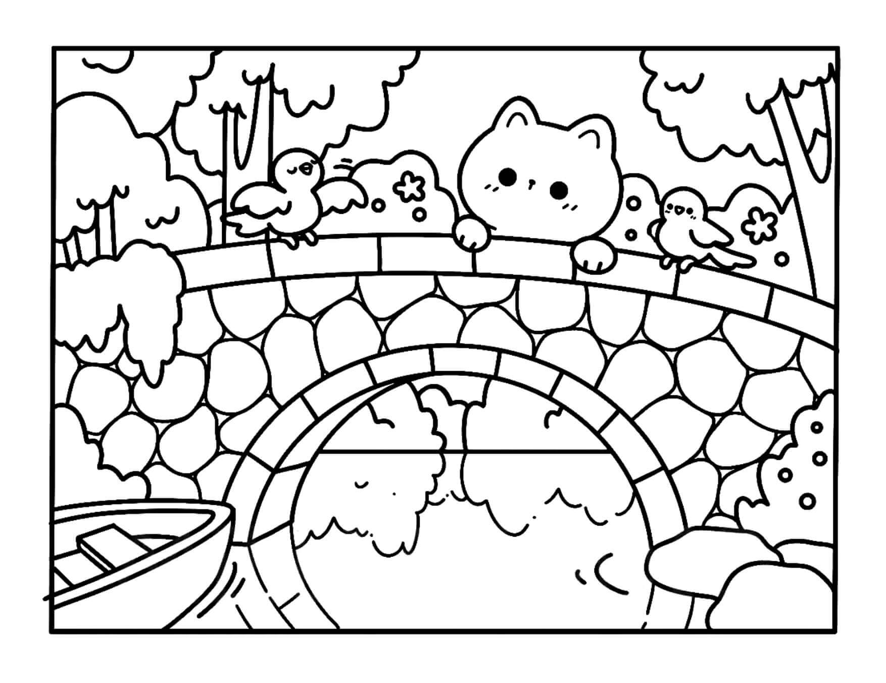 Desenho de Kawaii Cozy para imprimir