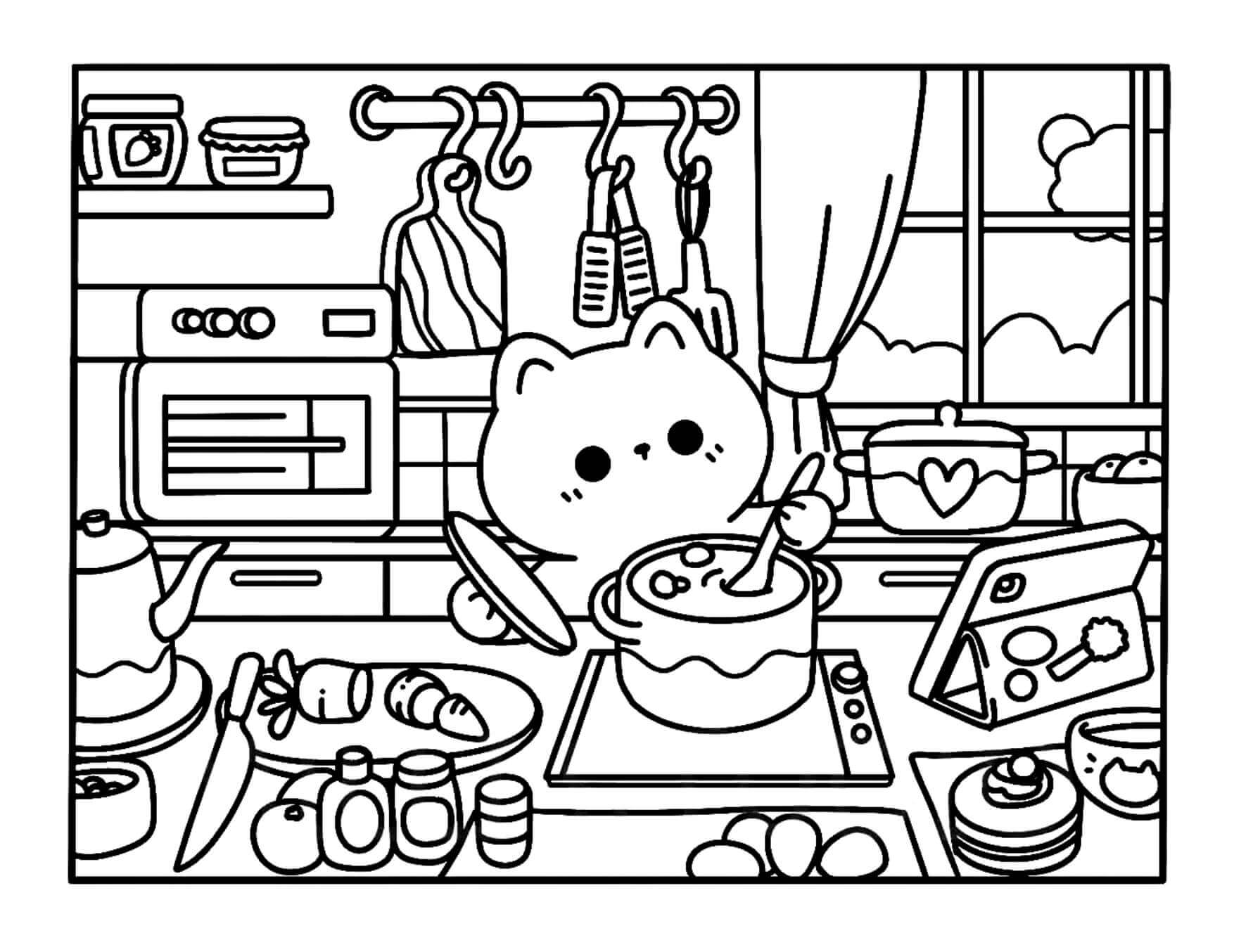 Kawaii Cozy Para Colorir E Imprimir kawaii-cozy-para-colorir-e-imprimir