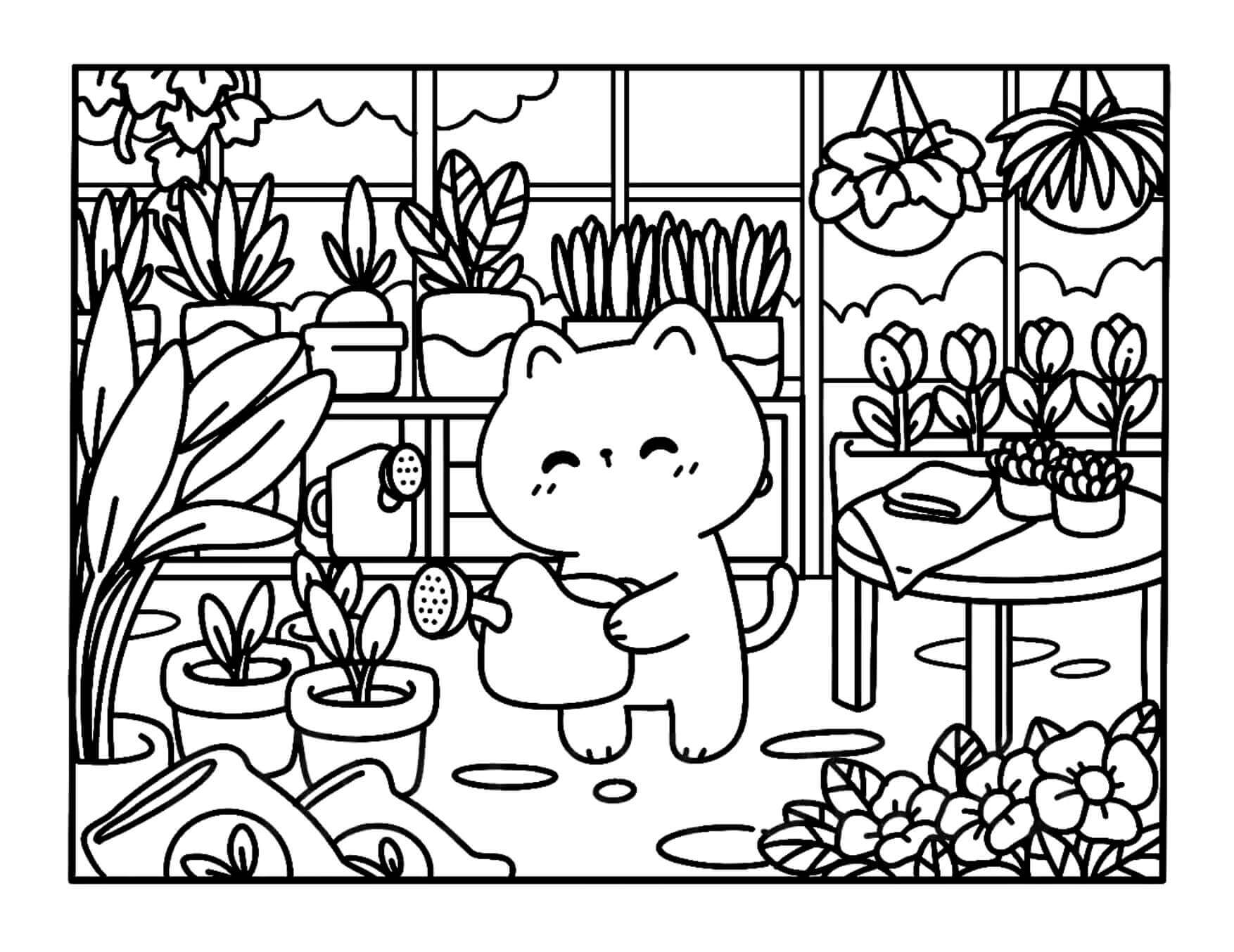 Desenho de Kawaii Cozy para imprimir