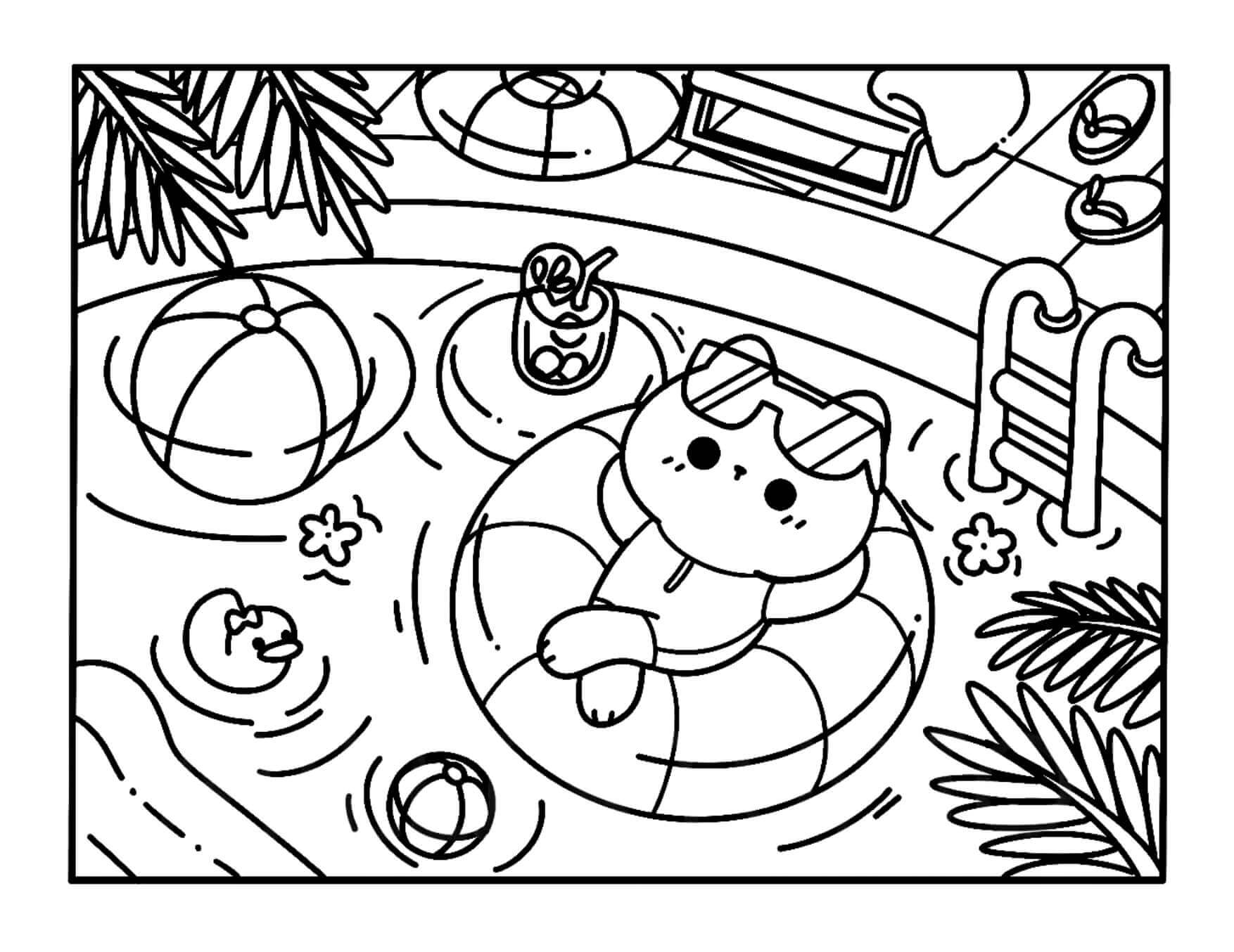 Desenho de Kawaii Cozy para imprimir
