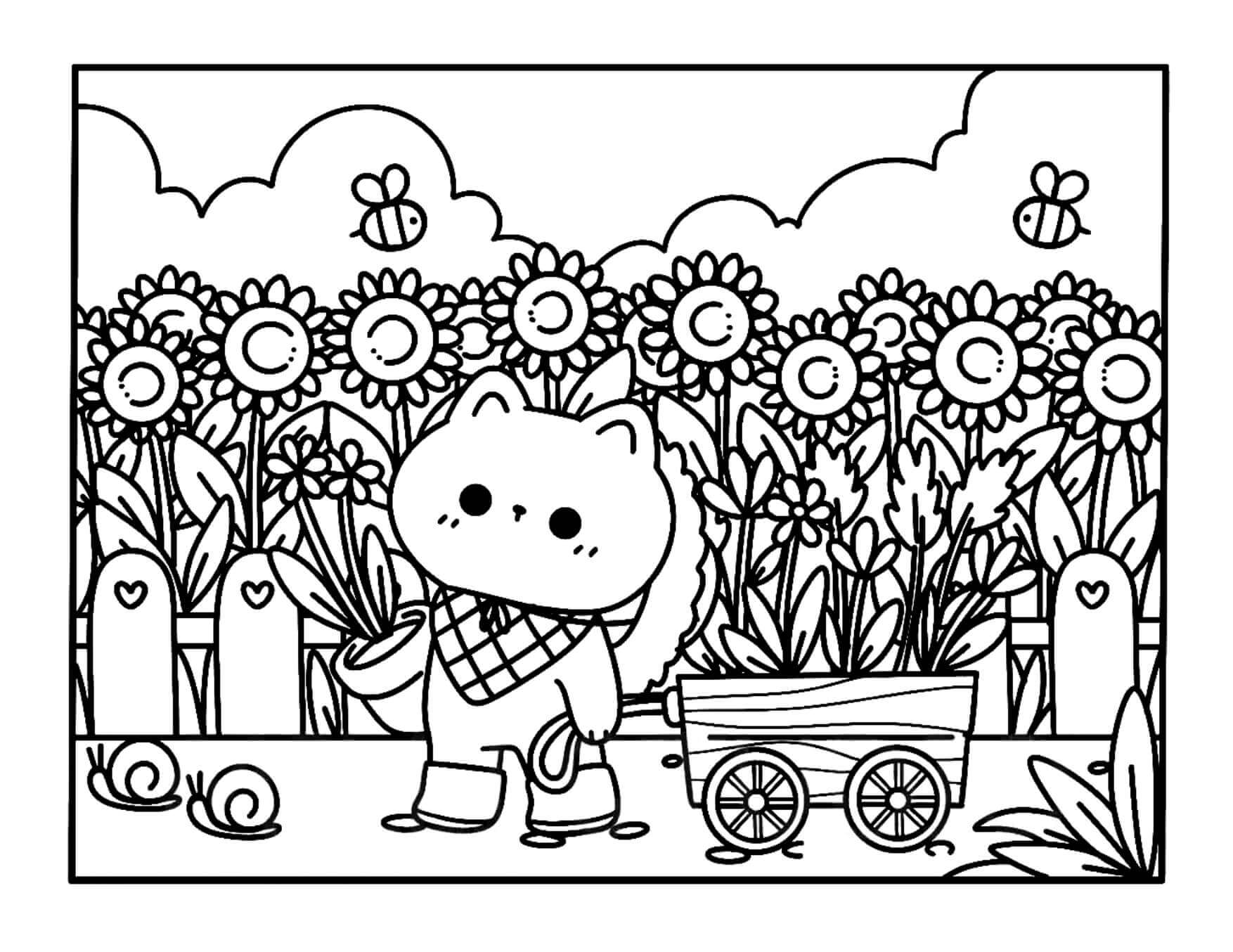 Desenho de Kawaii Cozy para imprimir