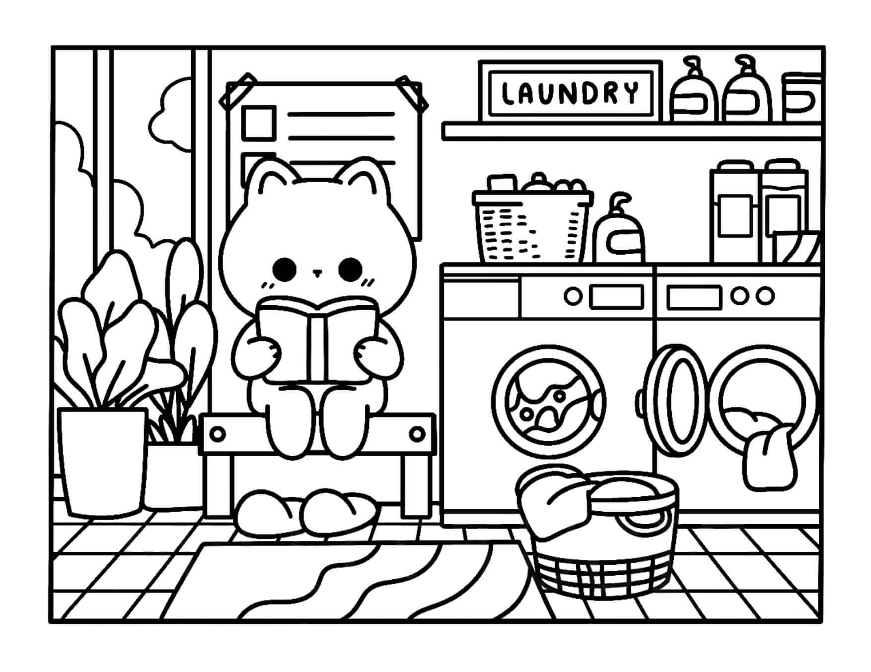 Desenho de Kawaii Cozy para imprimir