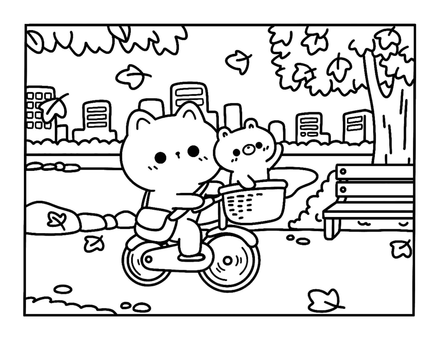Desenho de Kawaii Cozy para imprimir