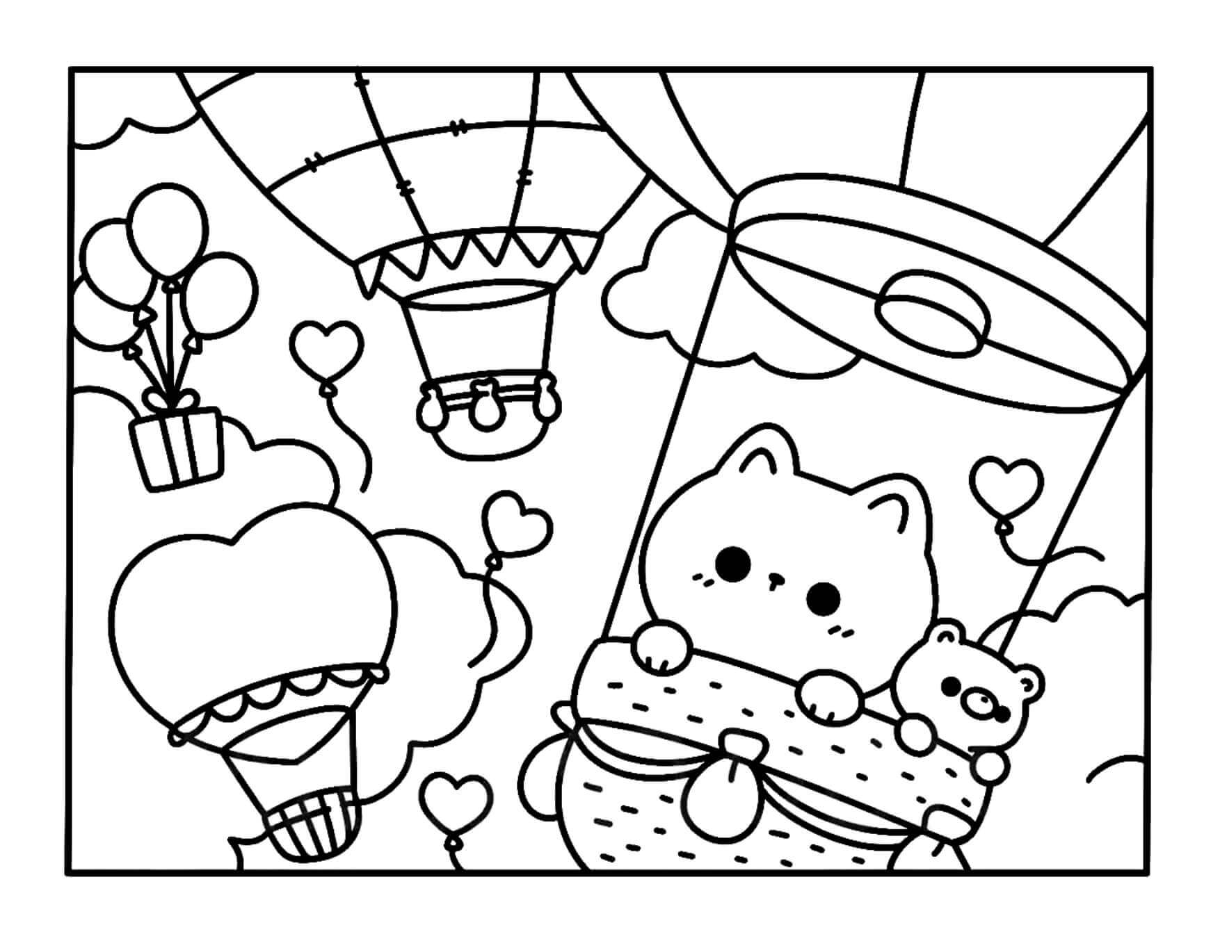 Desenho de Kawaii Cozy para imprimir