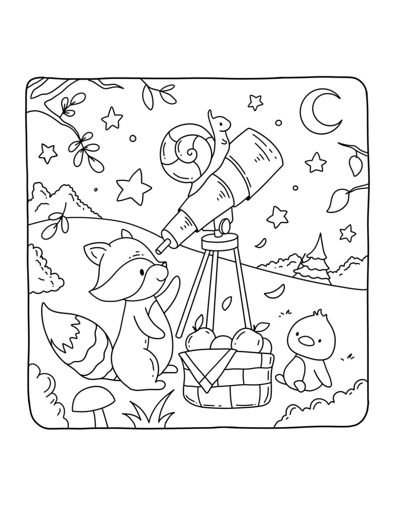 Desenho de Autumn Hygge para imprimir