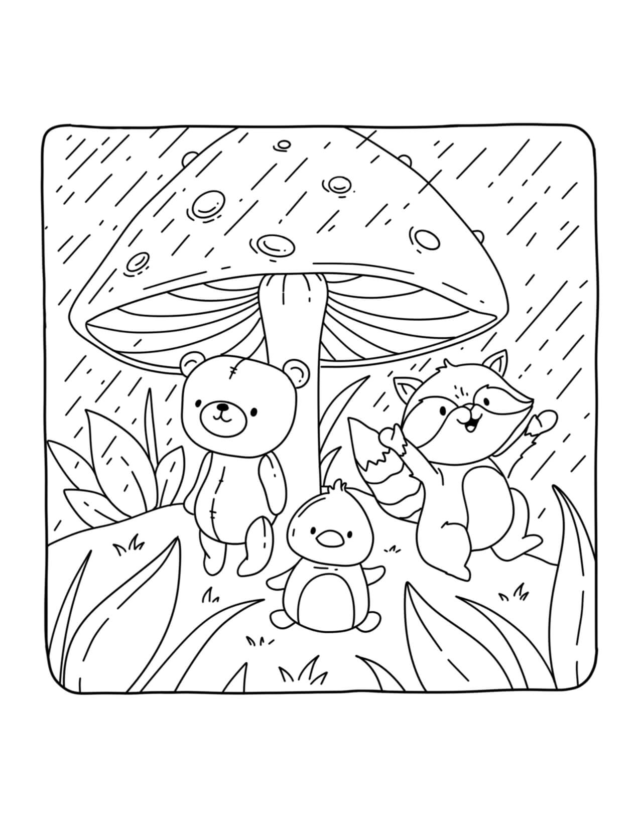 Desenho de Autumn Hygge para imprimir