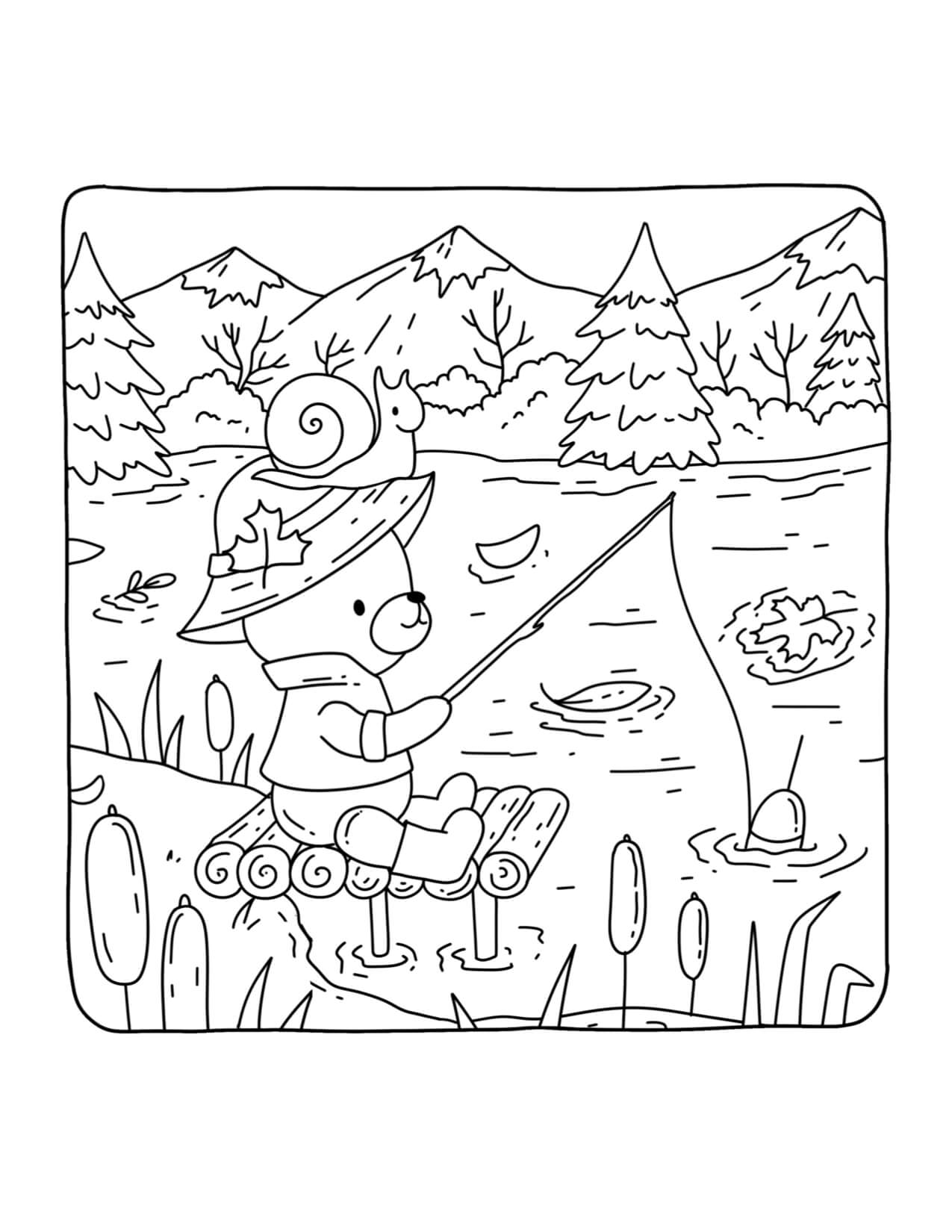 Desenho de Autumn Hygge para imprimir