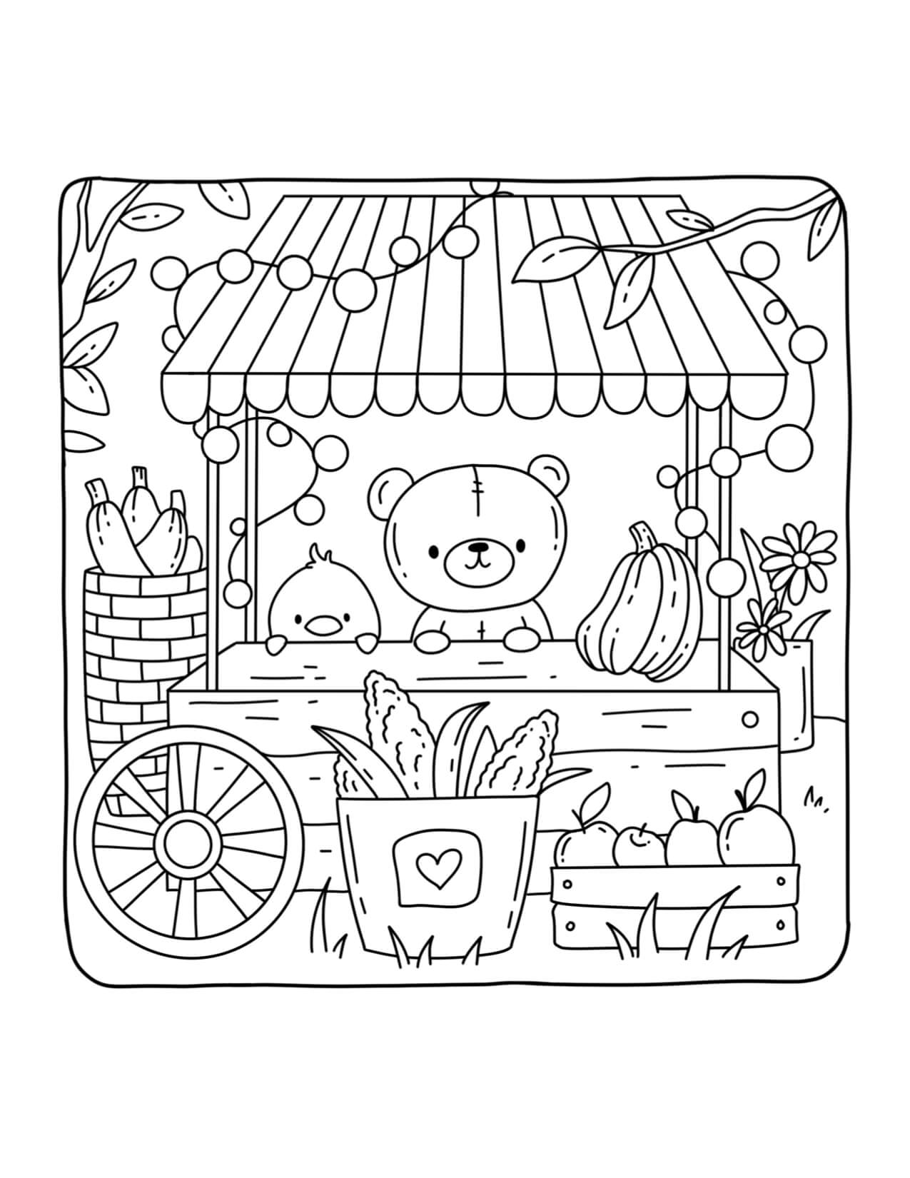 Desenho de Autumn Hygge para imprimir