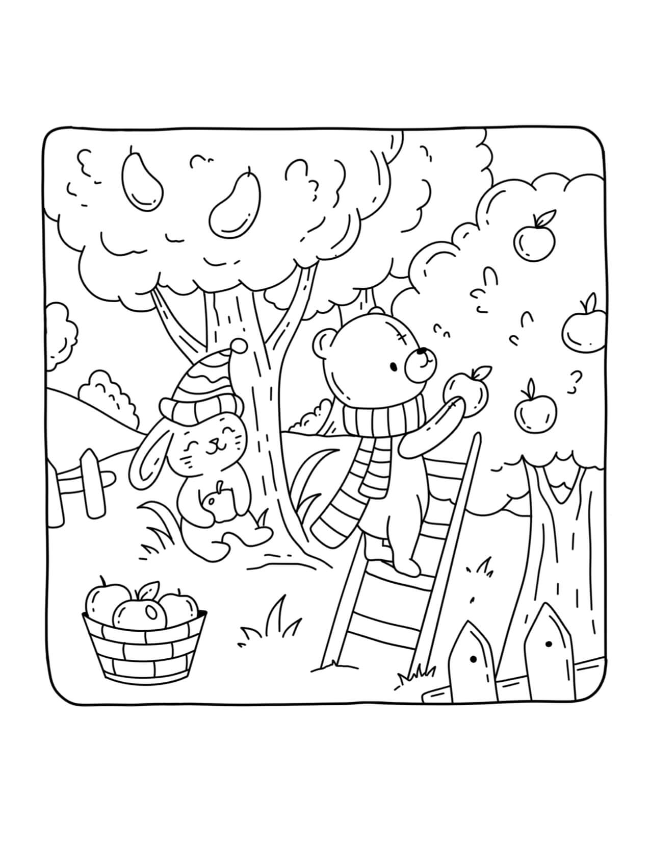 Desenho de Autumn Hygge para imprimir