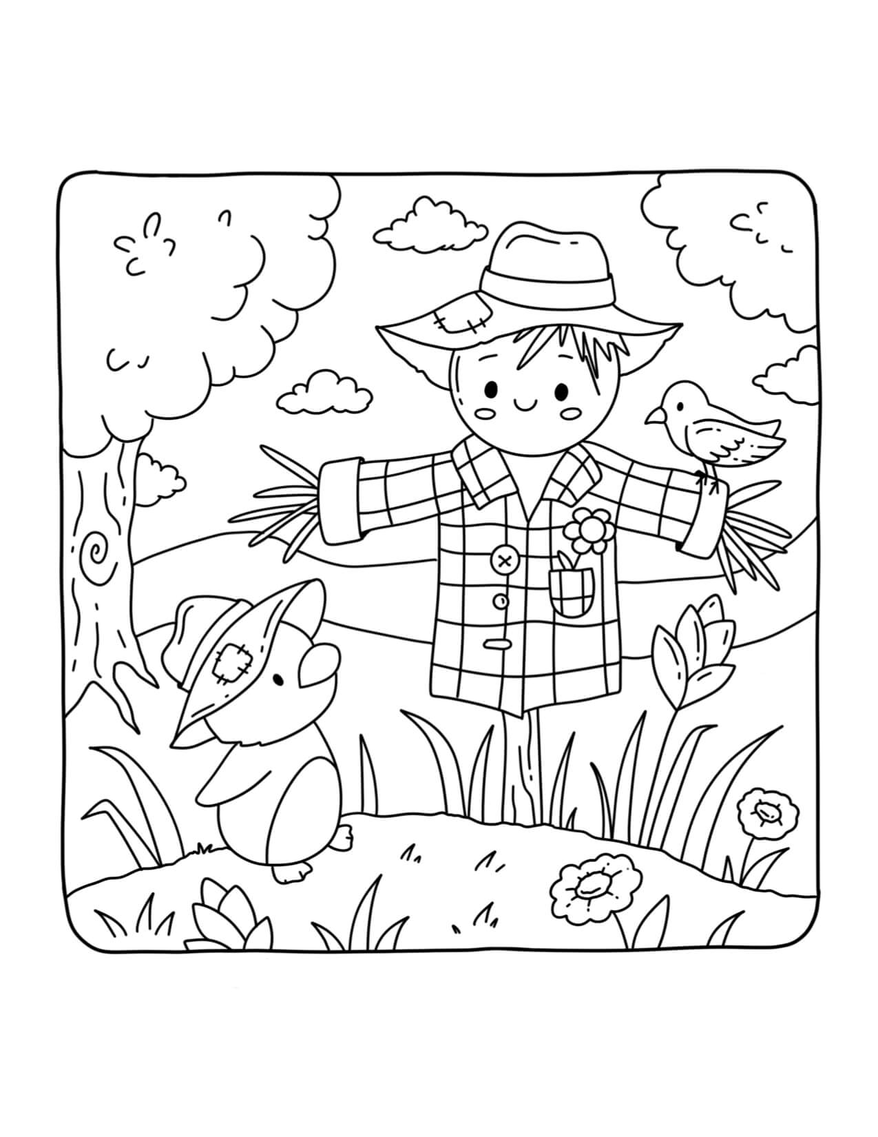 Desenho de Autumn Hygge para imprimir