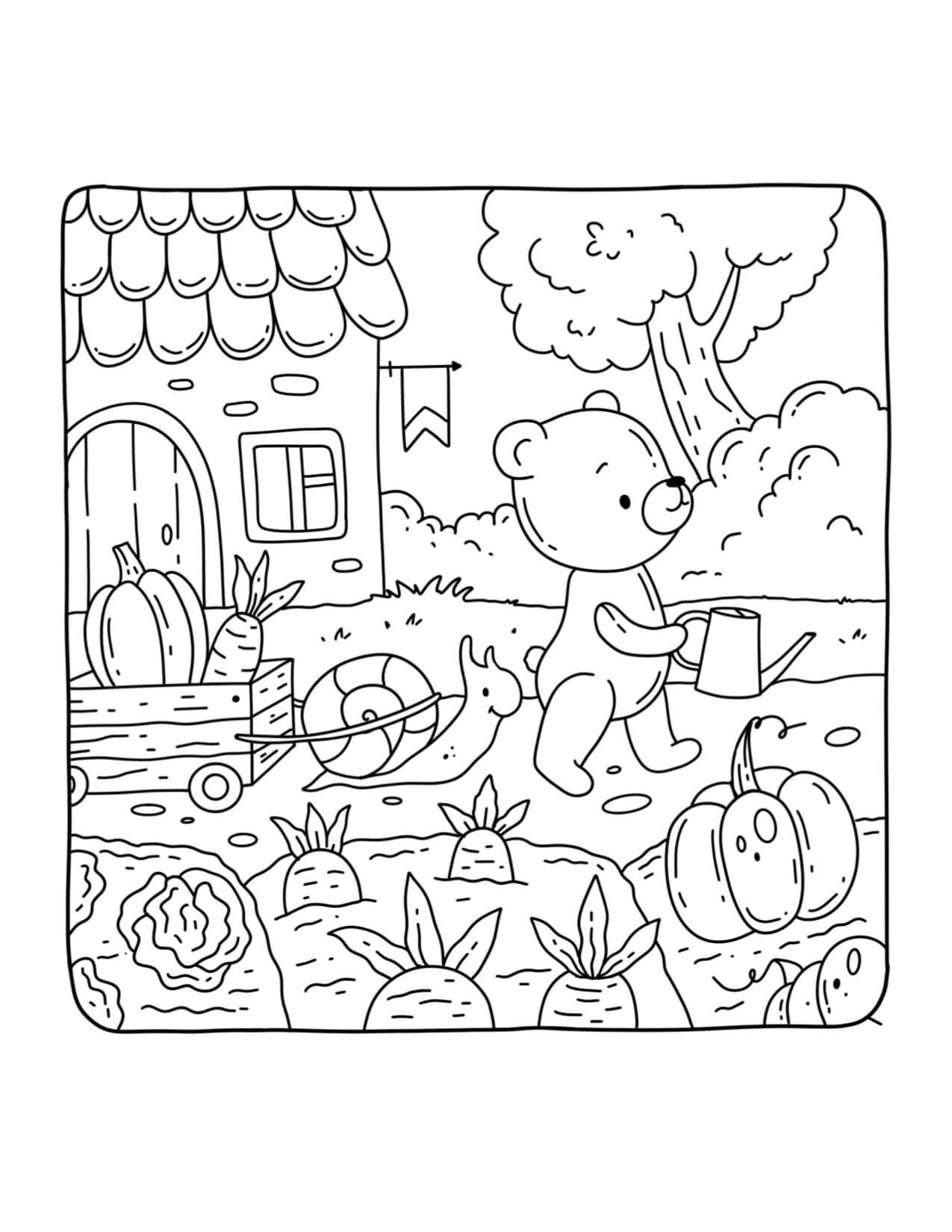 Desenho de Autumn Hygge para imprimir