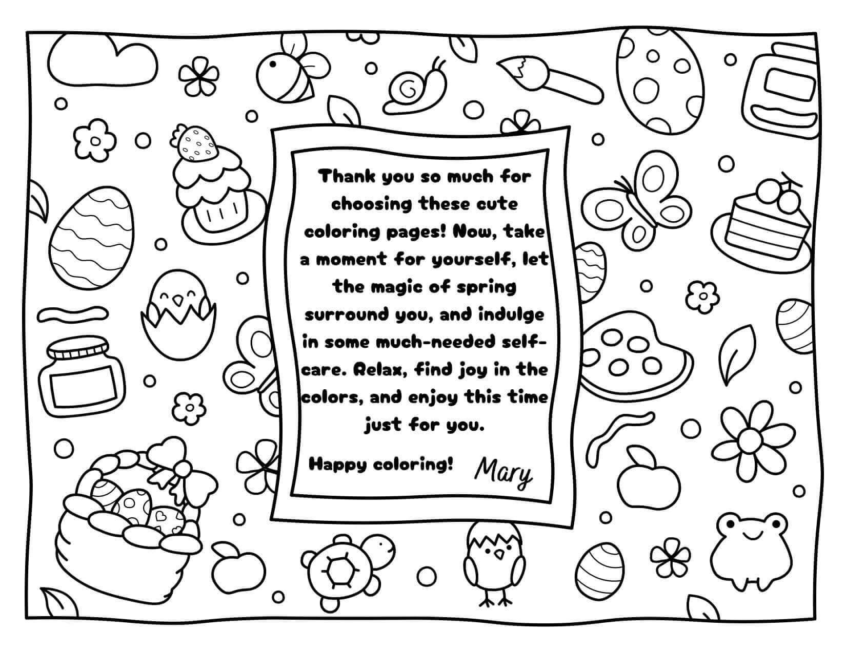 Desenho de Cozy Spring para imprimir
