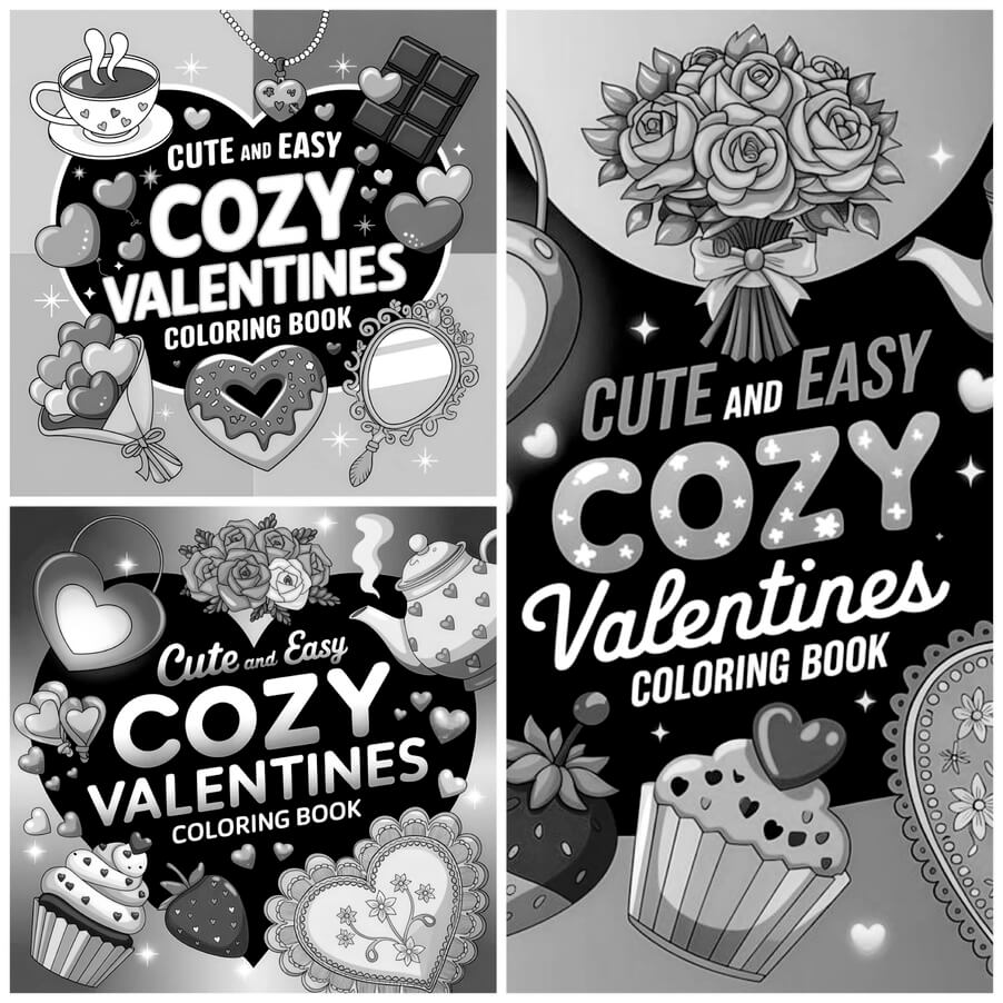 Desenho de Cozy Valentines para imprimir