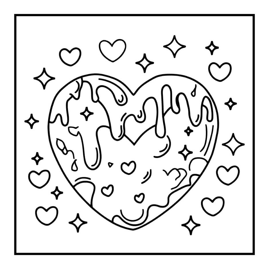 Desenho de Cozy Valentines para imprimir
