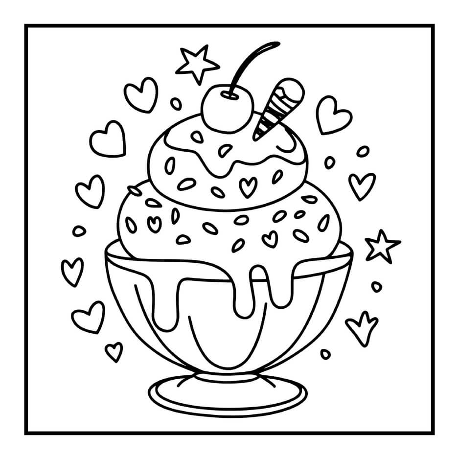 Desenho de Cozy Valentines para imprimir