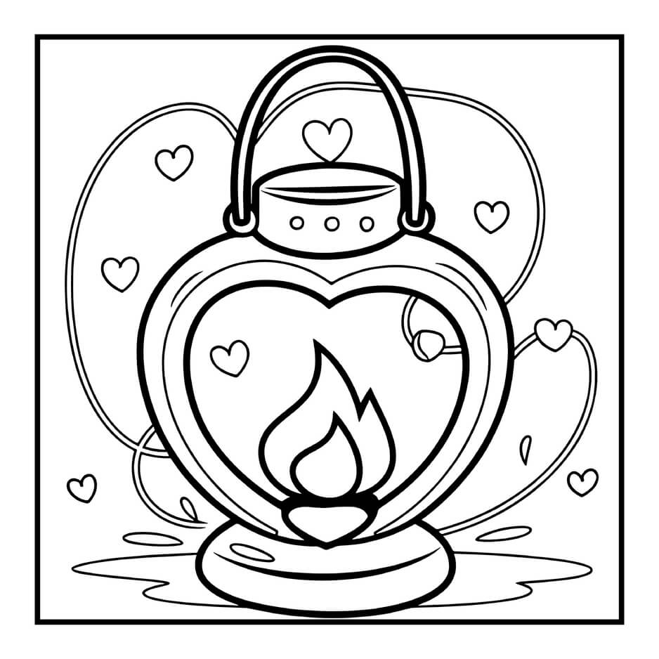 Desenho de Cozy Valentines para imprimir