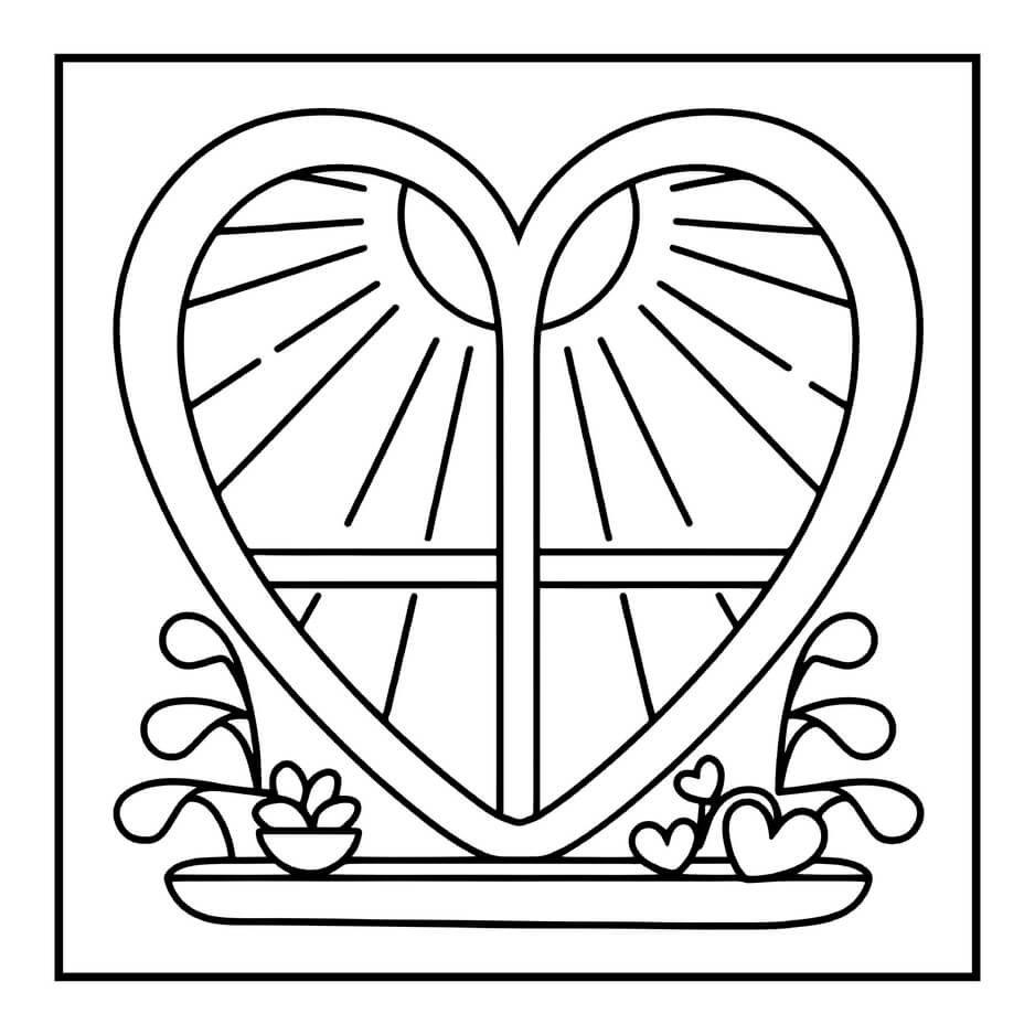 Desenho de Cozy Valentines para imprimir