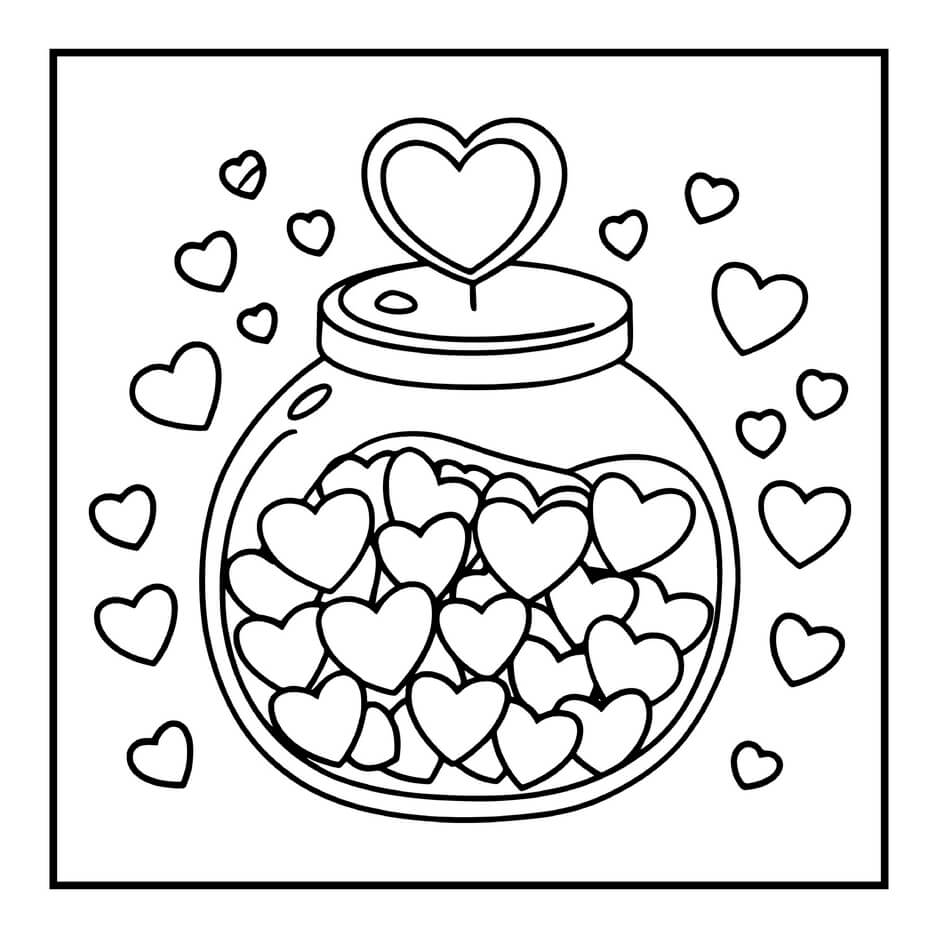 Desenho de Cozy Valentines para imprimir