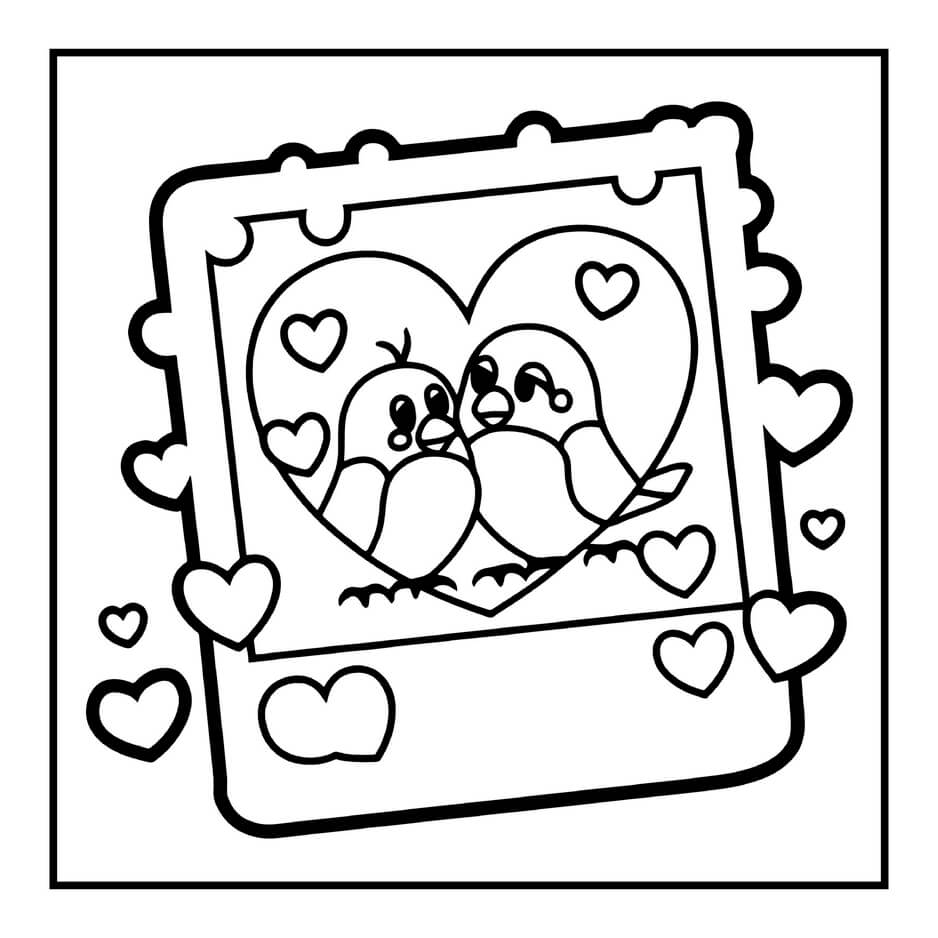 Desenho de Cozy Valentines para imprimir