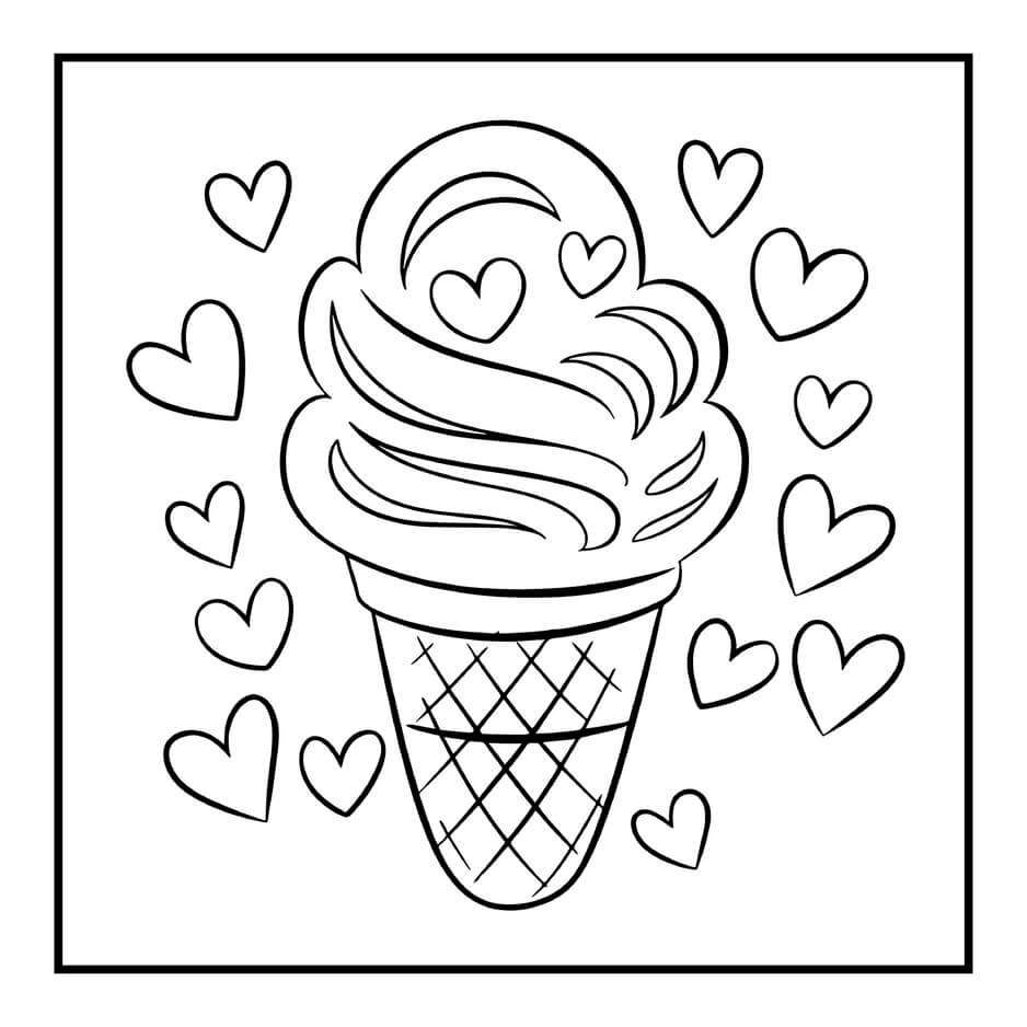 Desenho de Cozy Valentines para imprimir