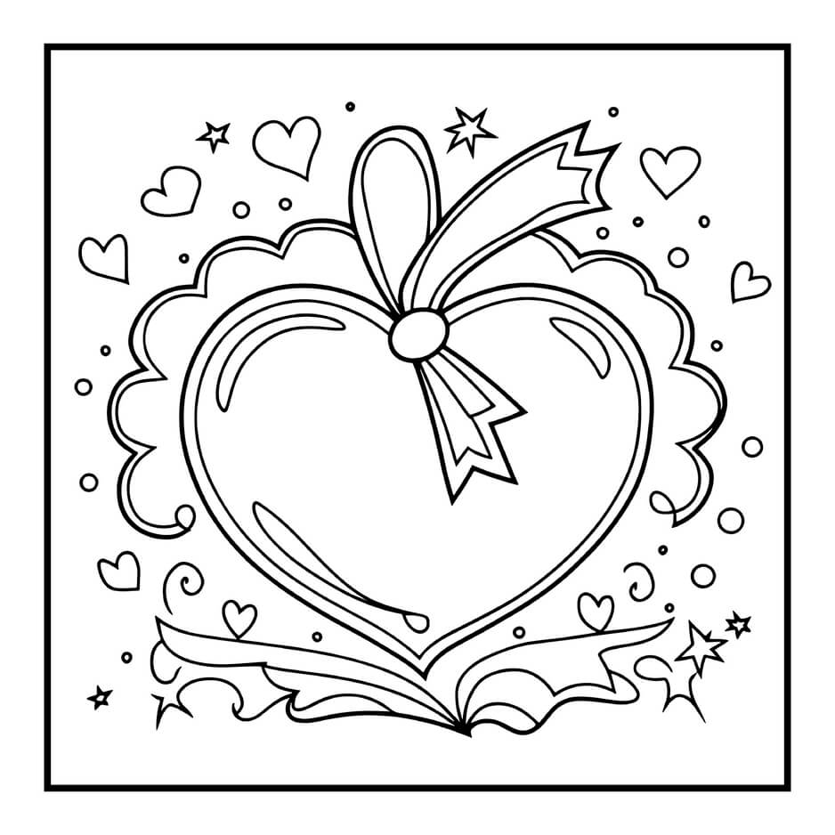 Desenho de Cozy Valentines para imprimir