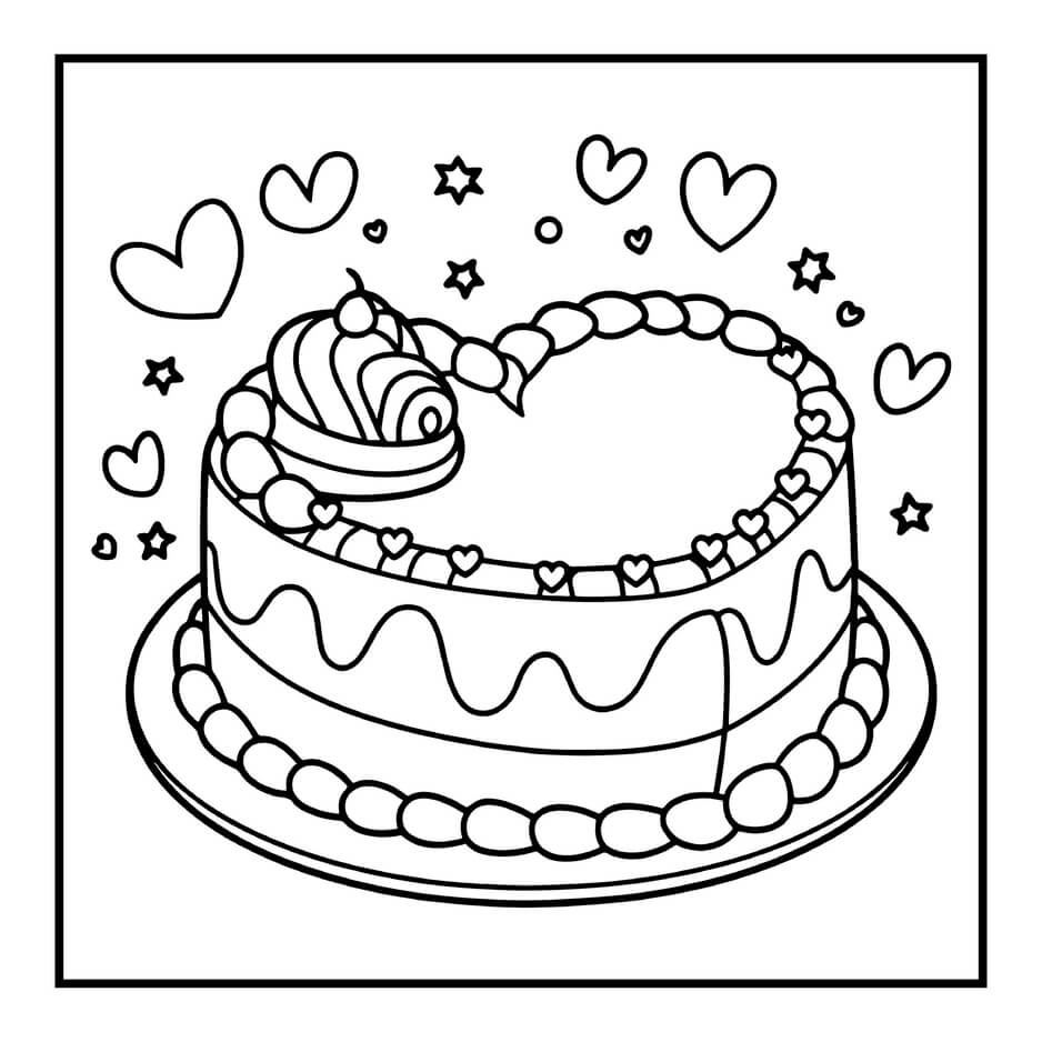 Desenho de Cozy Valentines para imprimir