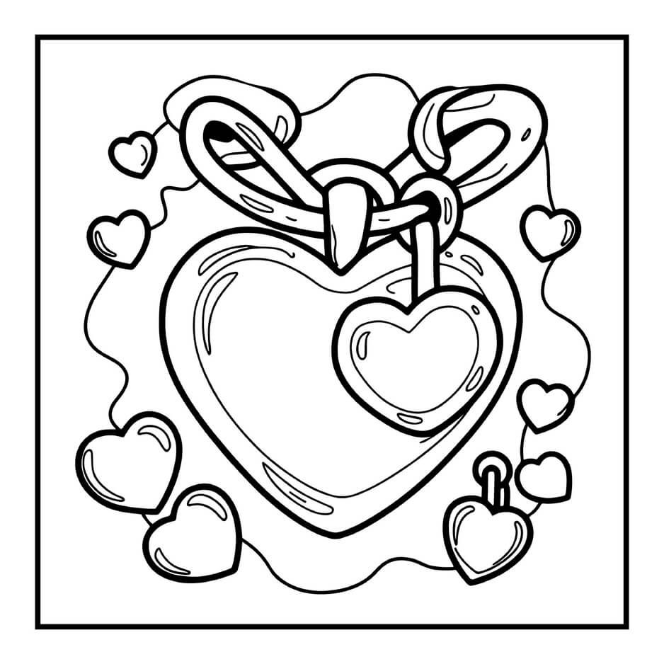 Desenho de Cozy Valentines para imprimir