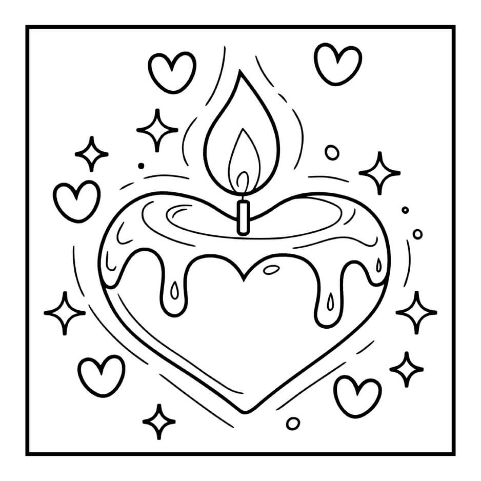 Desenho de Cozy Valentines para imprimir