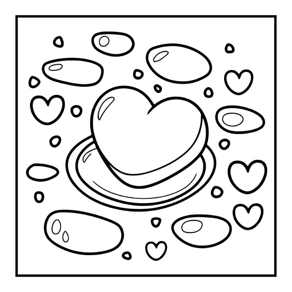 Desenho de Cozy Valentines para imprimir