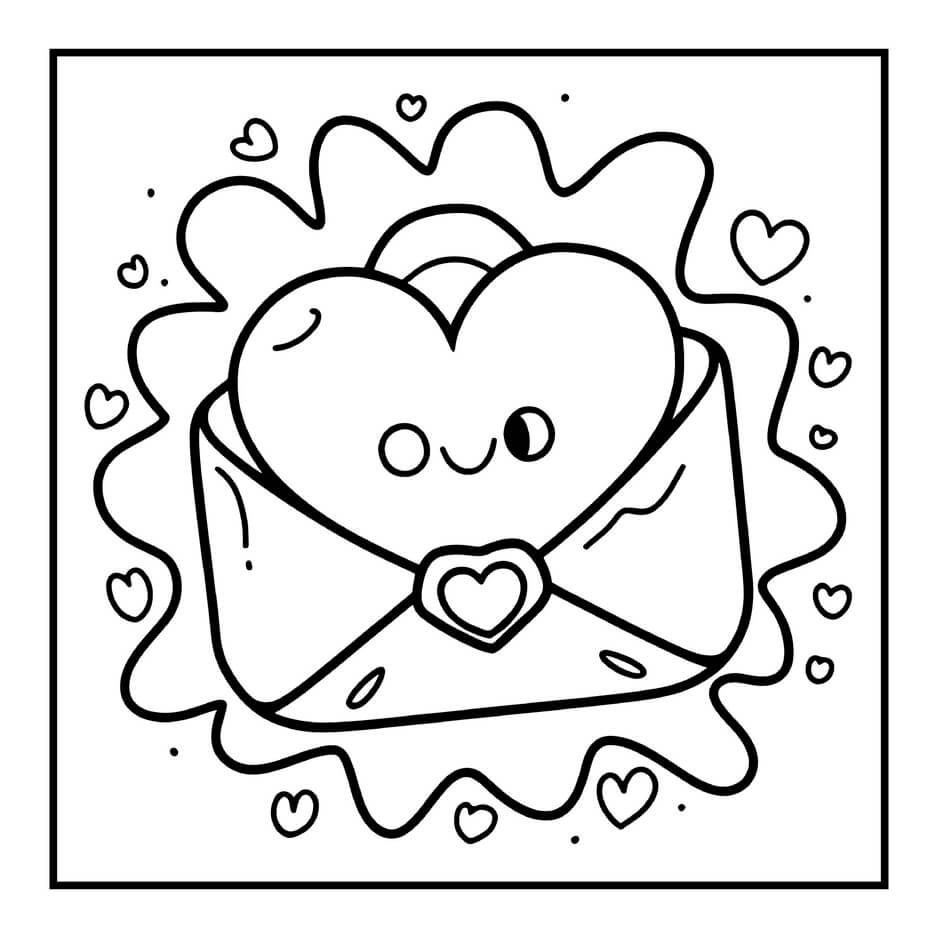 Desenho de Cozy Valentines para imprimir