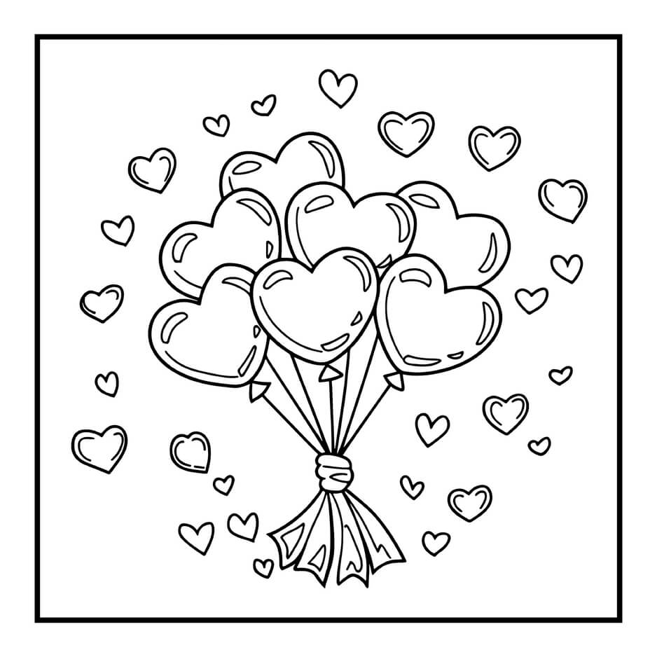 Desenho de Cozy Valentines para imprimir