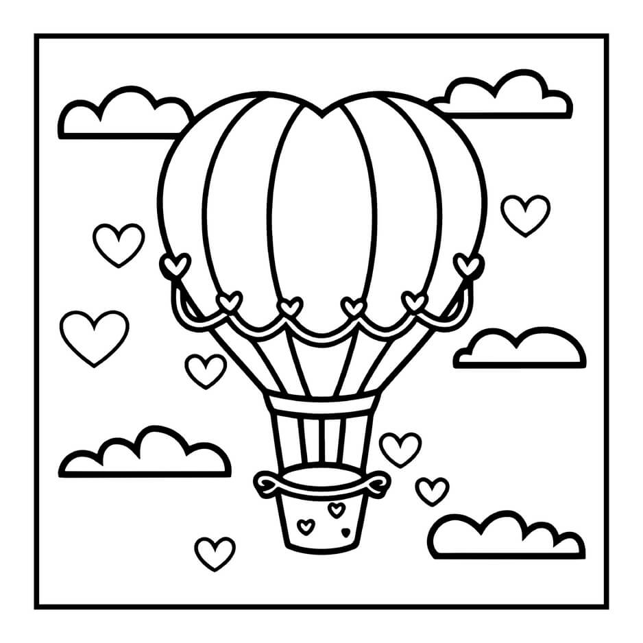 Desenho de Cozy Valentines para imprimir