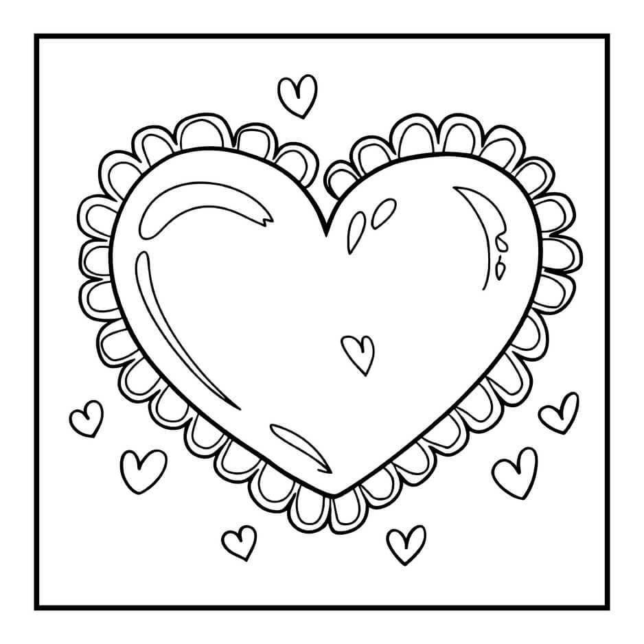 Desenho de Cozy Valentines para imprimir
