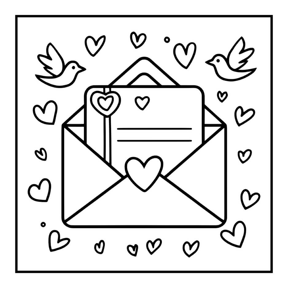 Desenho de Cozy Valentines para imprimir