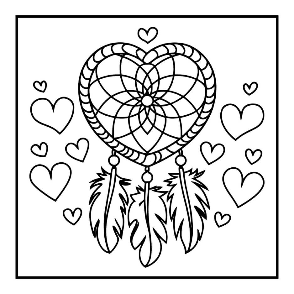 Desenho de Cozy Valentines para imprimir