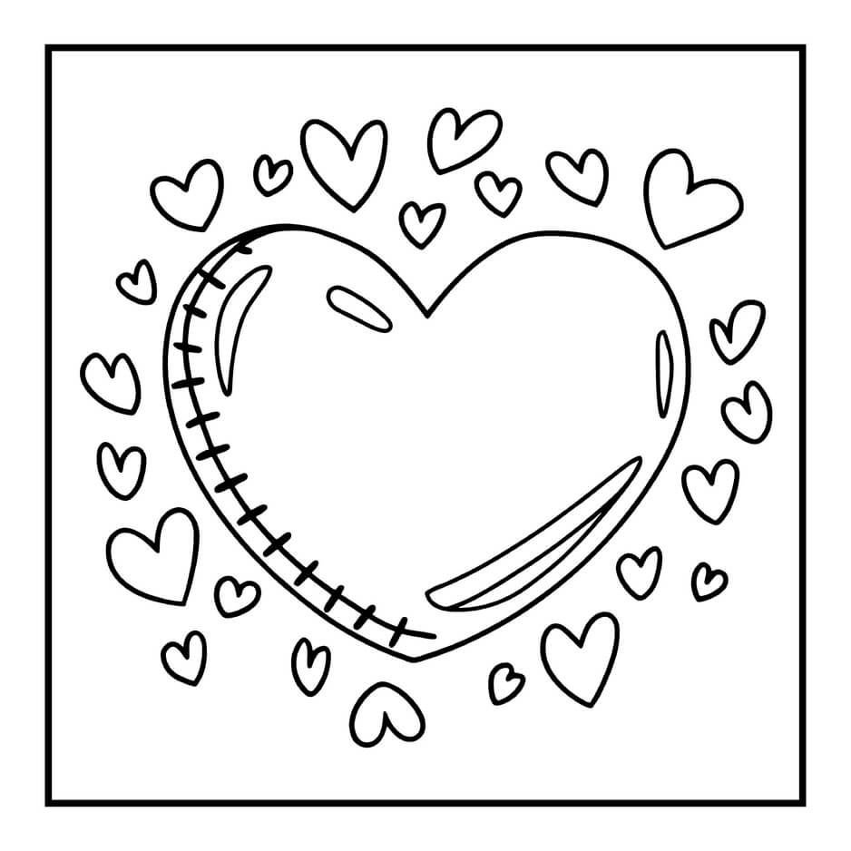 Desenho de Cozy Valentines para imprimir