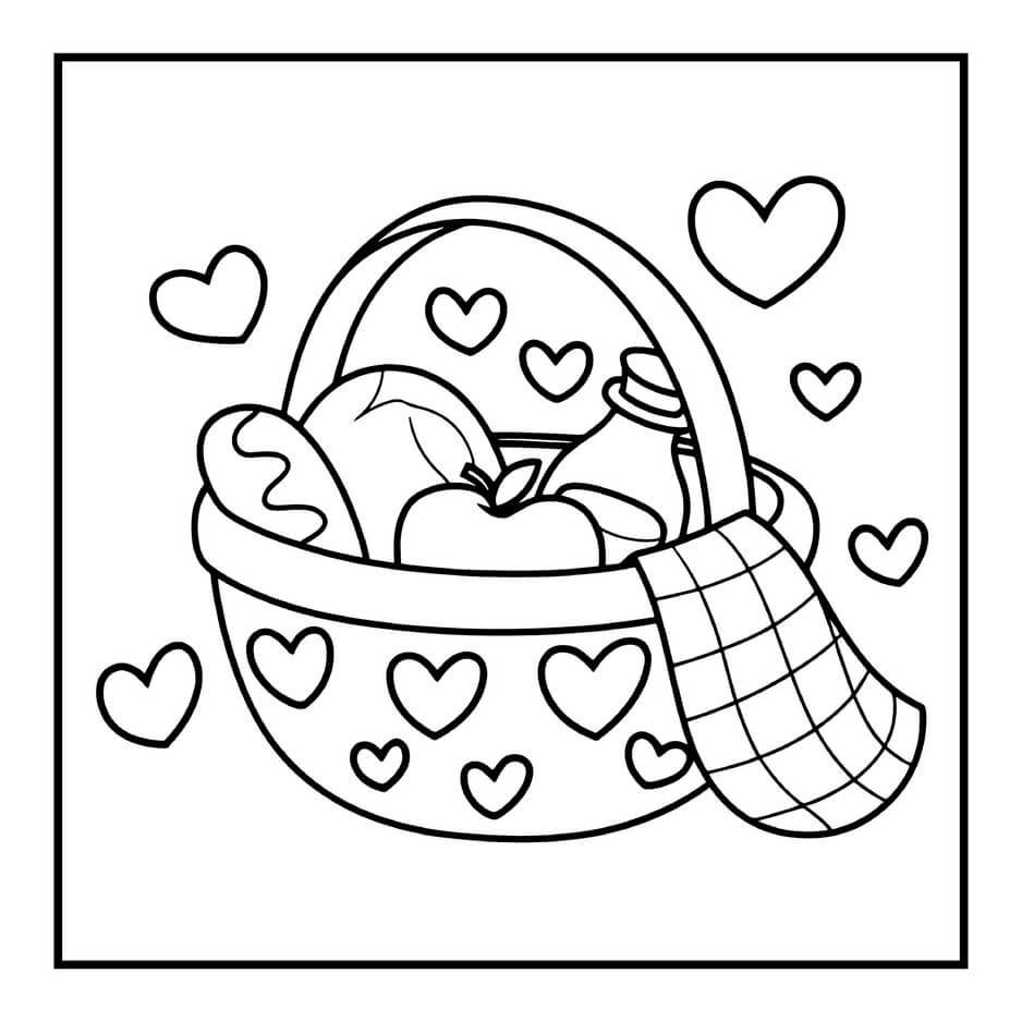 Desenho de Cozy Valentines para imprimir