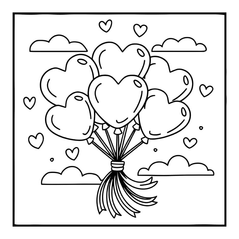 Desenho de Cozy Valentines para imprimir