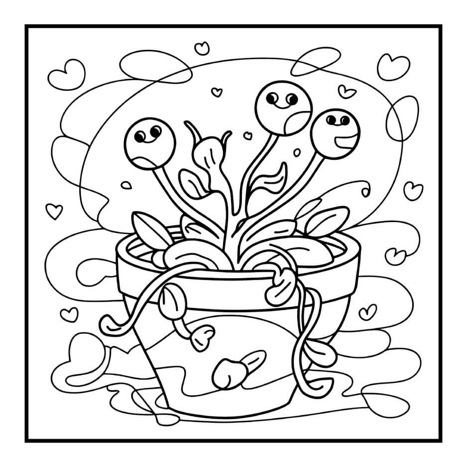 Desenho de Cozy Valentines para imprimir