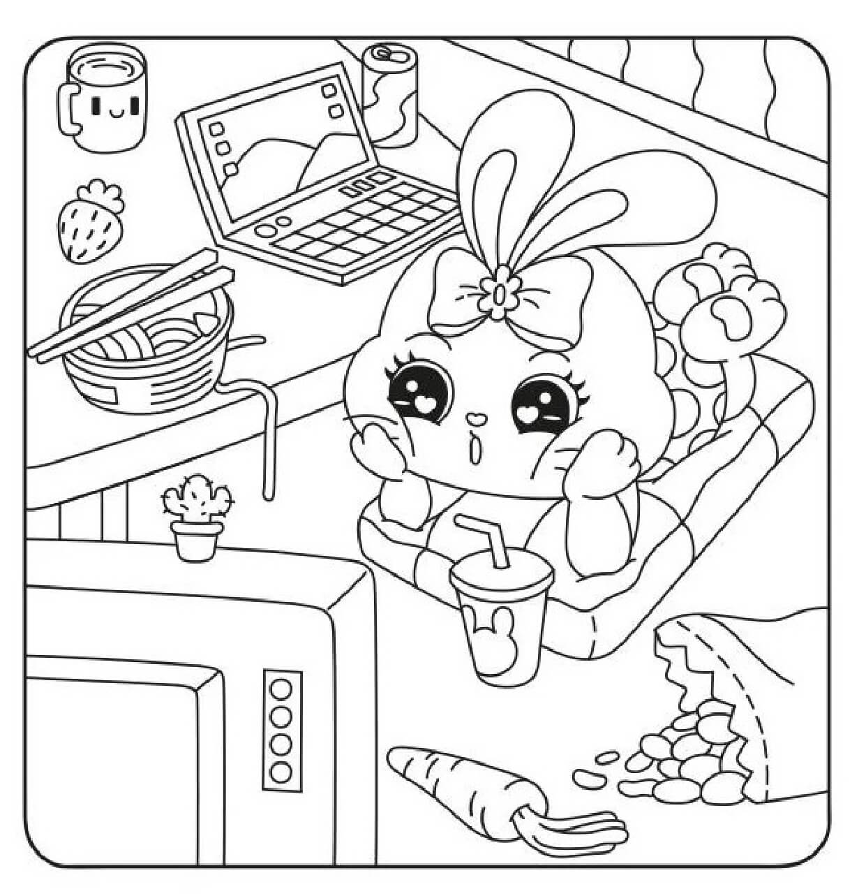 Desenho de Cute World para imprimir