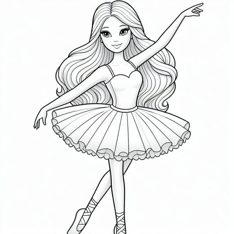 Desenhos de Bailarina para Colorir e Imprimir