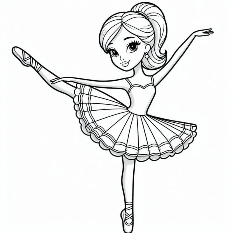 Desenho de Bailarina para imprimir