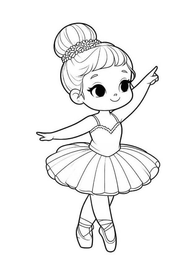 Desenho de Bailarina para imprimir