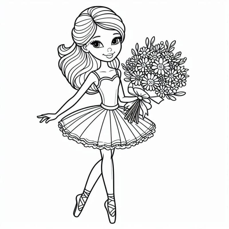 Desenho de Bailarina para imprimir