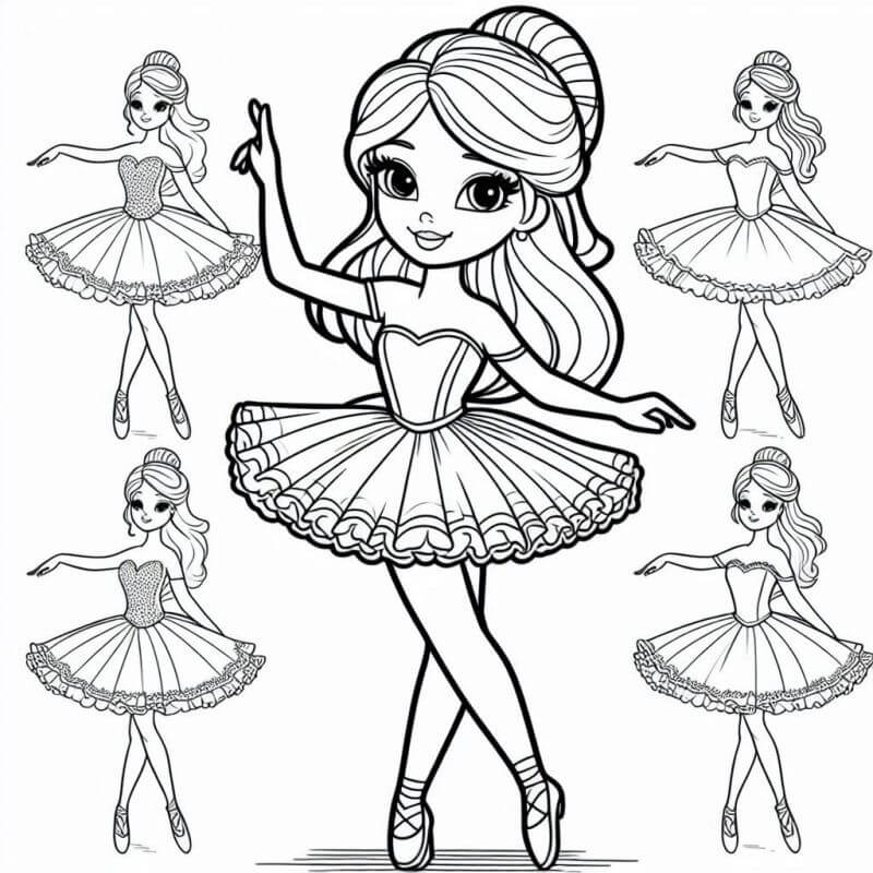 Desenho de Bailarina para imprimir