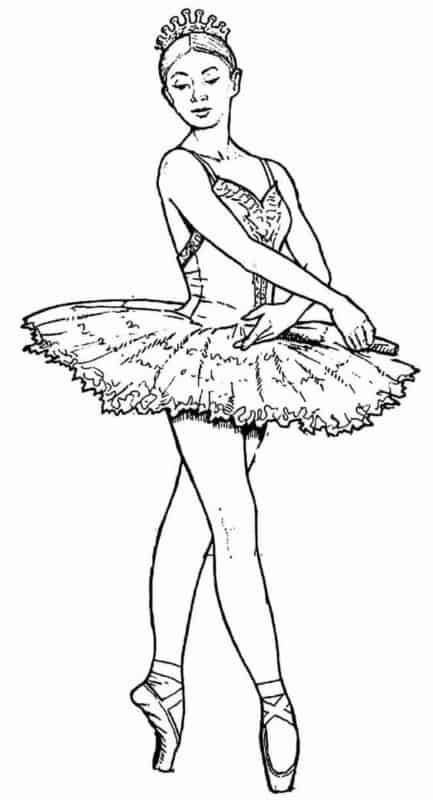 Desenho de Bailarina para imprimir