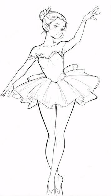 Desenho de Bailarina para imprimir