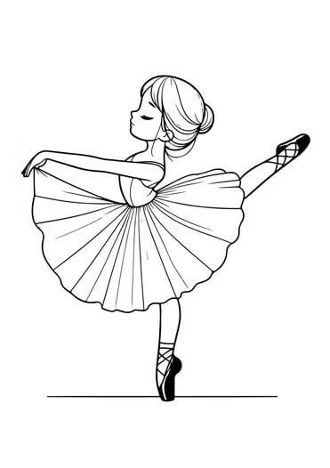 Desenho de Bailarina para imprimir