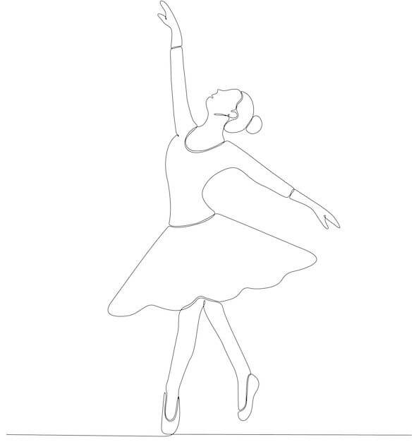 Desenho de Bailarina para imprimir