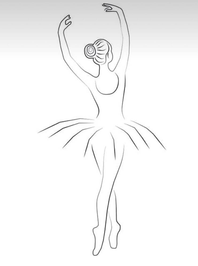 Desenho de Bailarina para imprimir